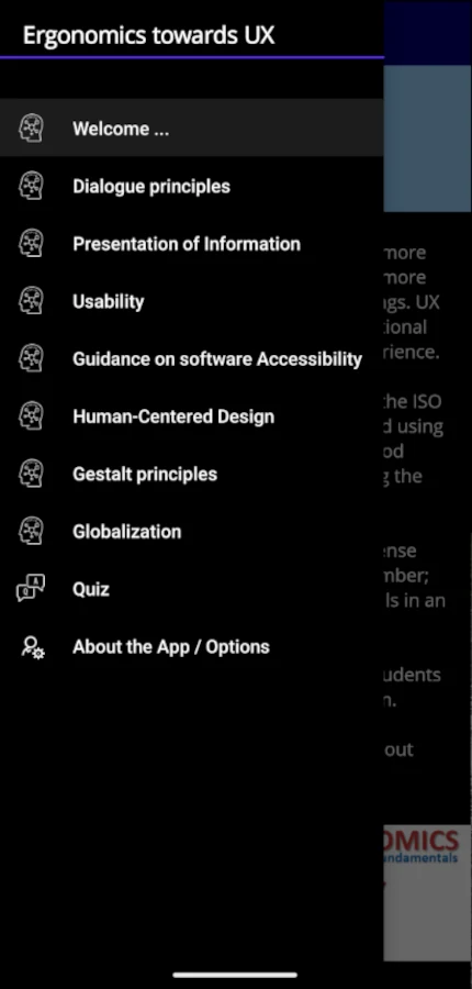 Ergonomics toward UX screenshot