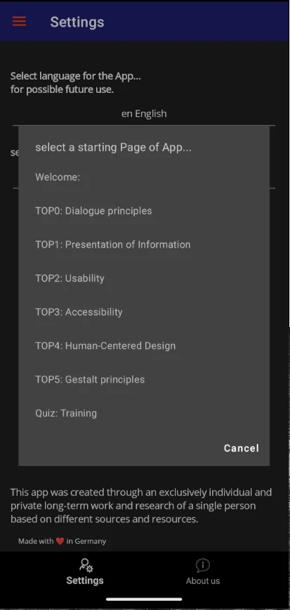 Ergonomics toward UX screenshot
